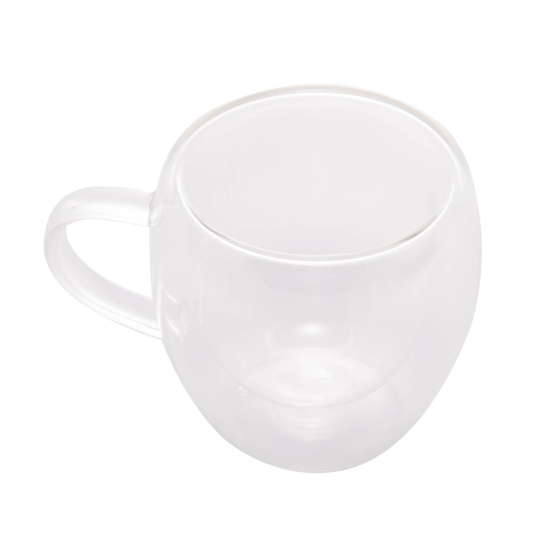 Jogo 2 Canecas de Café Parede Dupla Vidro Borossilicato 80ml