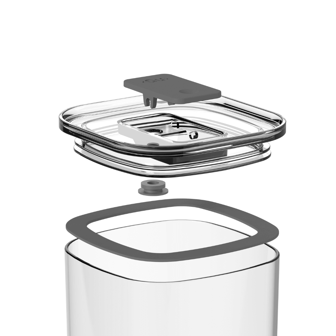 Pote Hermético Quadrado Duo Lock 2L