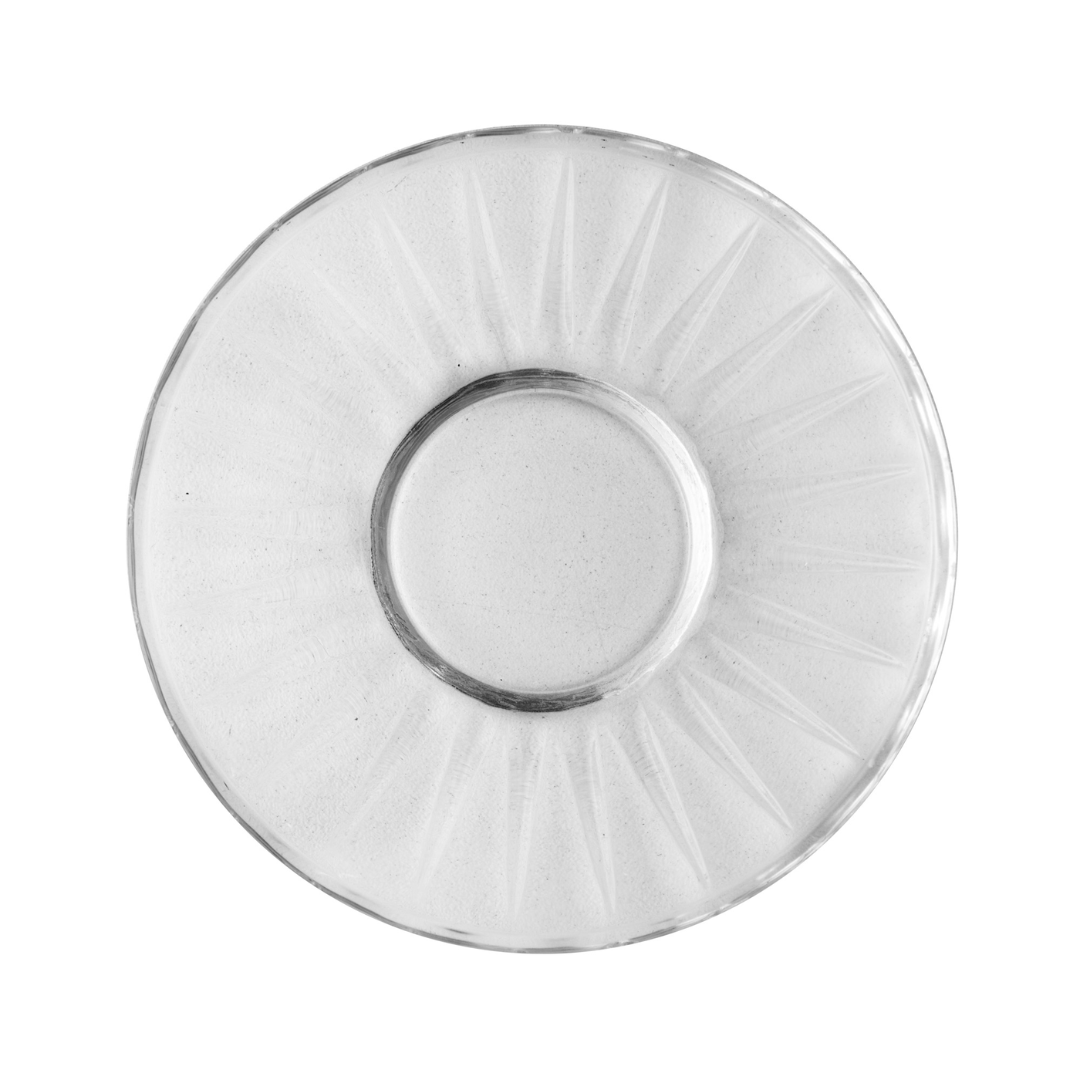 Jogo 2 Xícaras de Chá com Pires Radial em Cristal Fio de Ouro 180ml