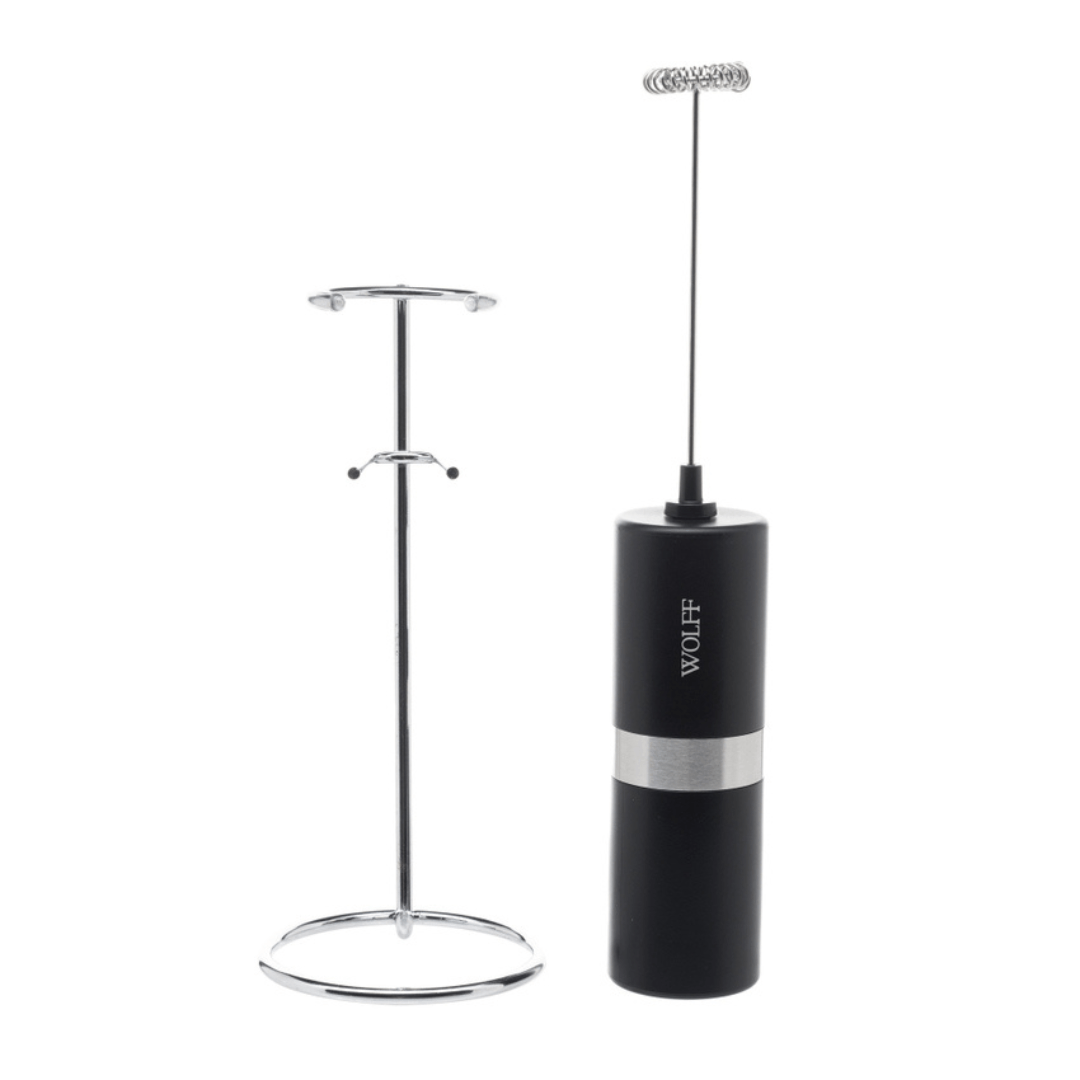 Mixer Elétrico para Bebidas em Aço Inox e Plástico com Suporte
