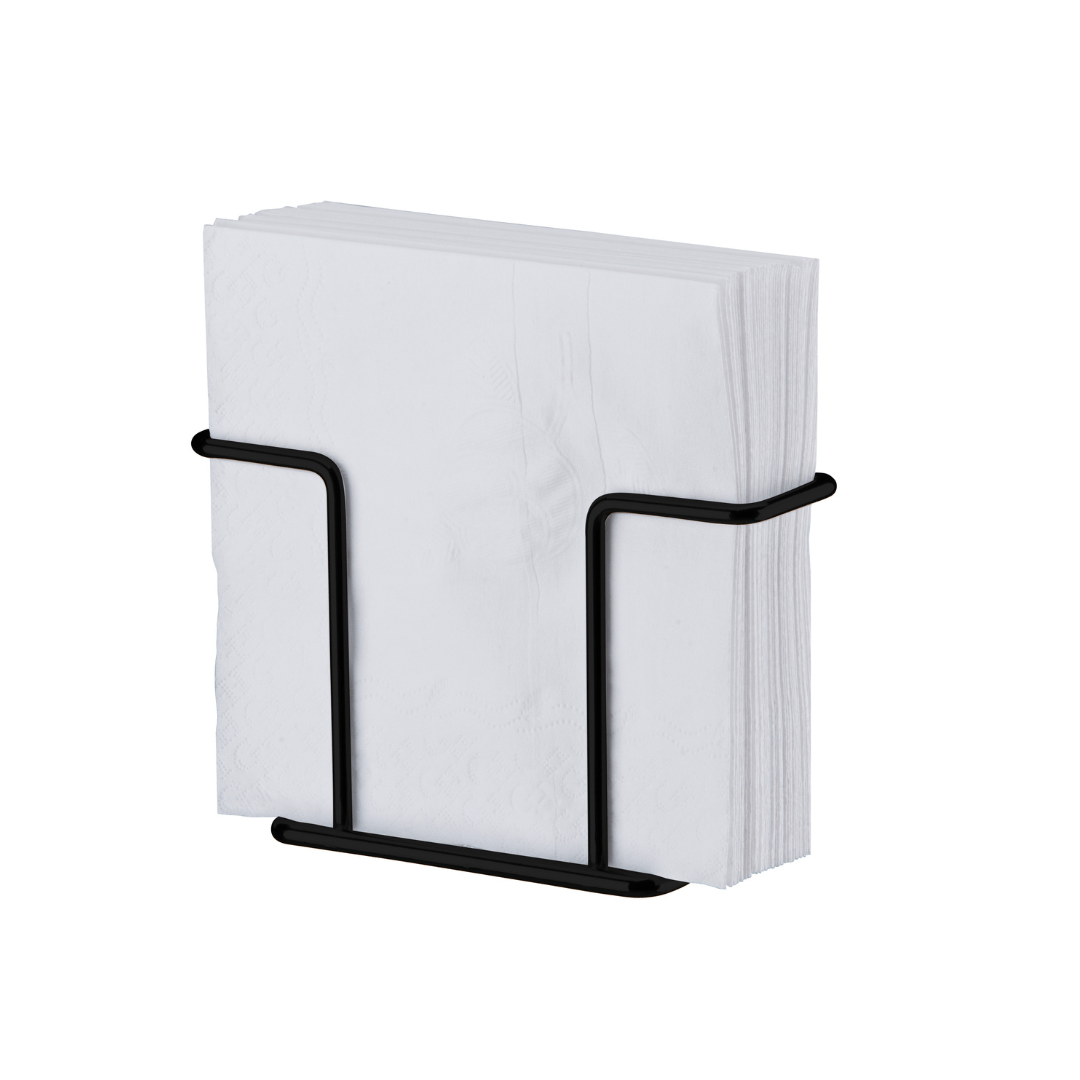 Porta Guardanapos Preto Fosco 13,5cm