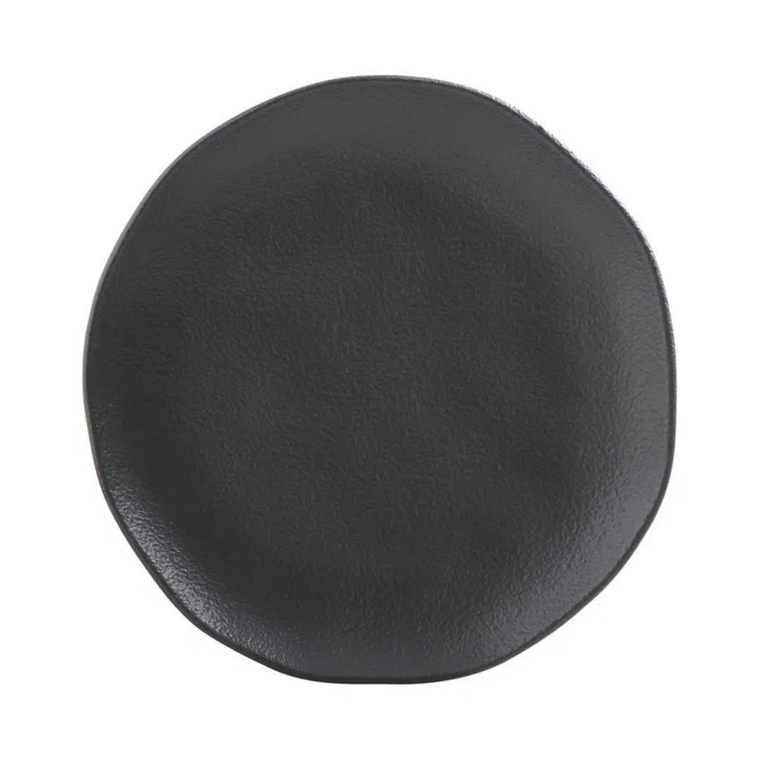Prato de Sobremesa Orgânico Matte Preto 20cm