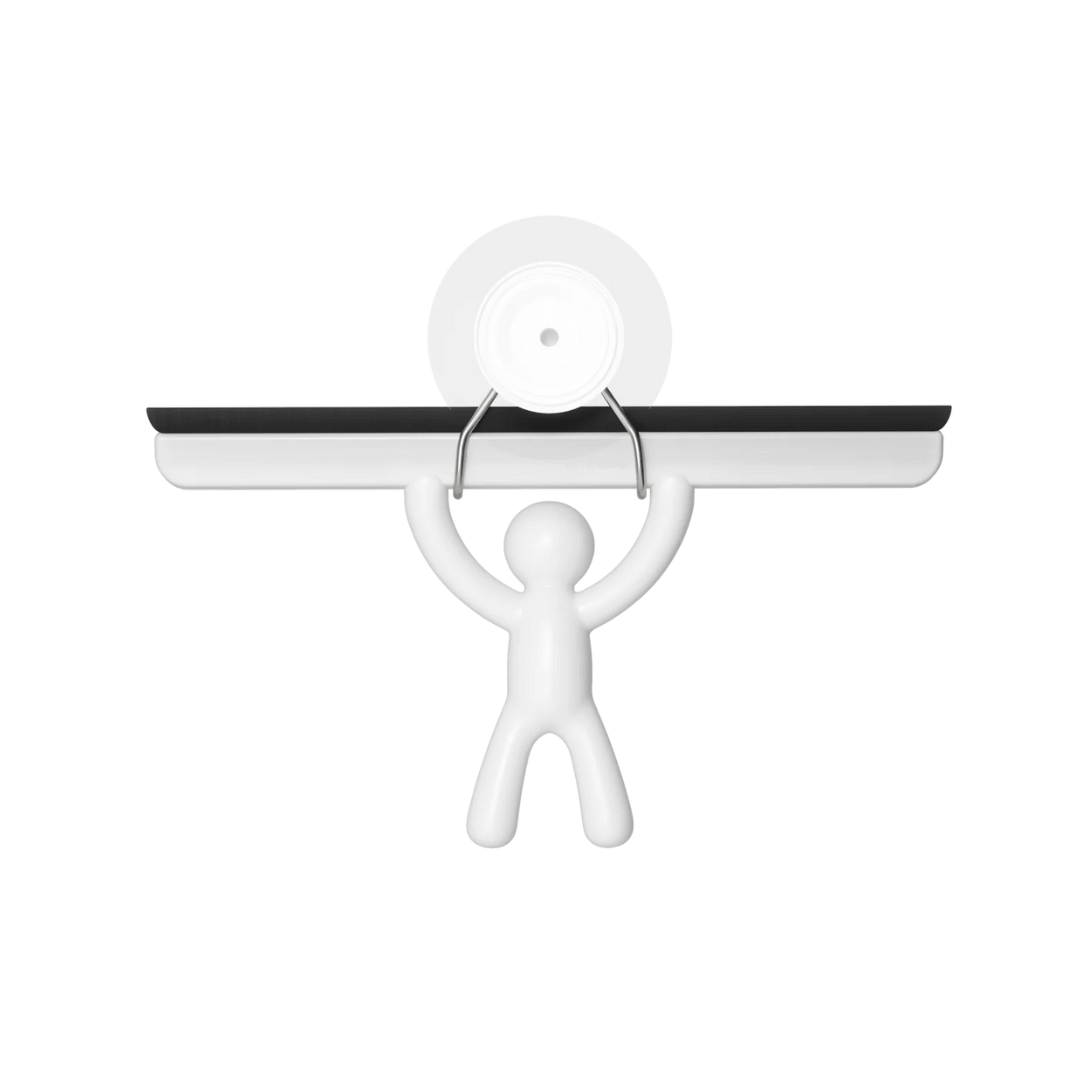 Rodo de Pia com Suporte Buddy Fixação Adesivo Branco 26,7cm
