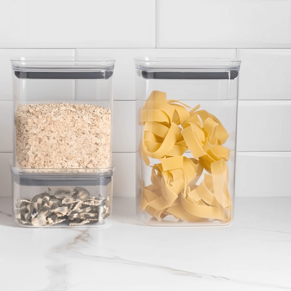 Pote Porta Mantimento Organizador Retangular com Tampa Hermética Natural Block 2,3 Litros
