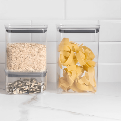 Pote Porta Mantimento Organizador Retangular com Tampa Hermética Natural Block 2,3 Litros