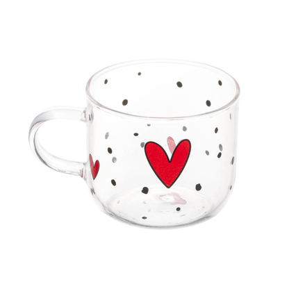 Caneca Heart de Vidro Borrosilicato 120ml