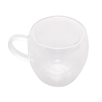 Jogo 2 Canecas de Café Parede Dupla Vidro Borossilicato 80ml