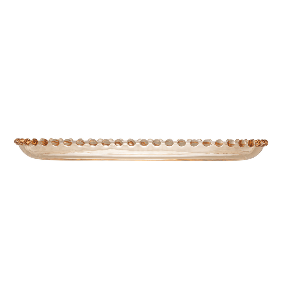 Travessa de Cristal Oval Pearl Âmbar - 30 cm