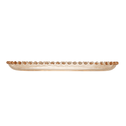 Travessa de Cristal Oval Pearl Âmbar - 30 cm