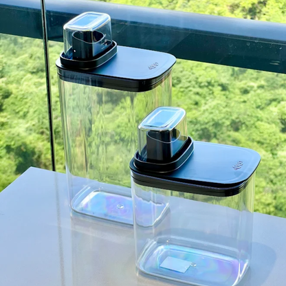 Pote Hermético Dispenser Flow Preto 1,5 Litros