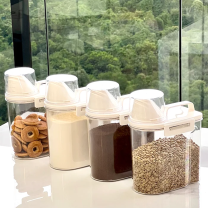 Pote Hermético com Copo Medidor P 1,5 Litros Ela Decora