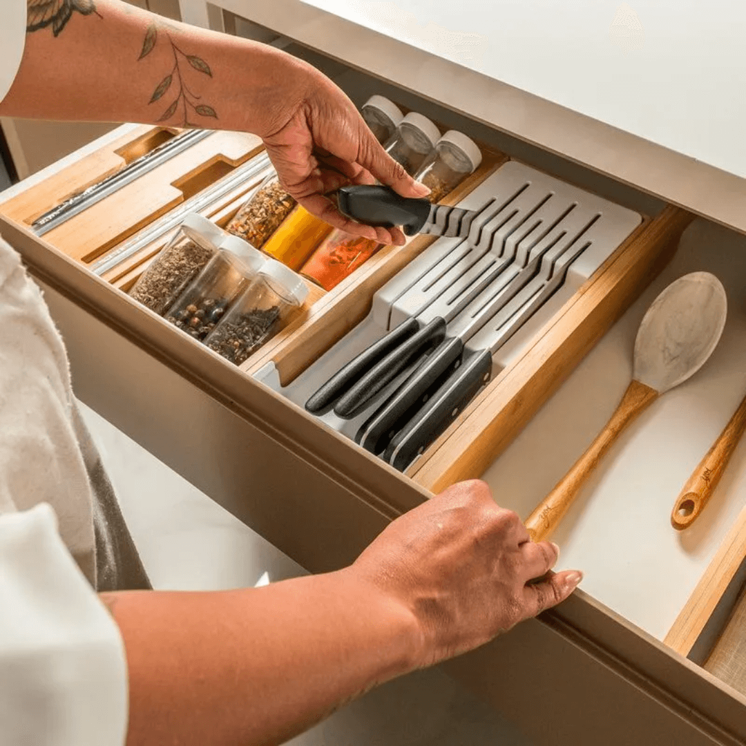 Organizador de Facas Keep em Bambu 38,5cm