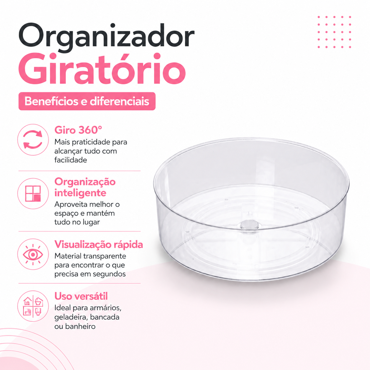 Organizador Giratório 23,5cm x 9cm