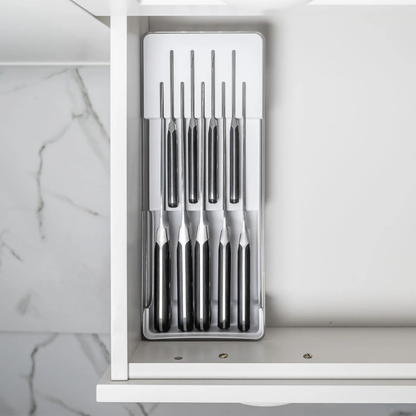 Organizador de Facas Clear Branco 37,5cm