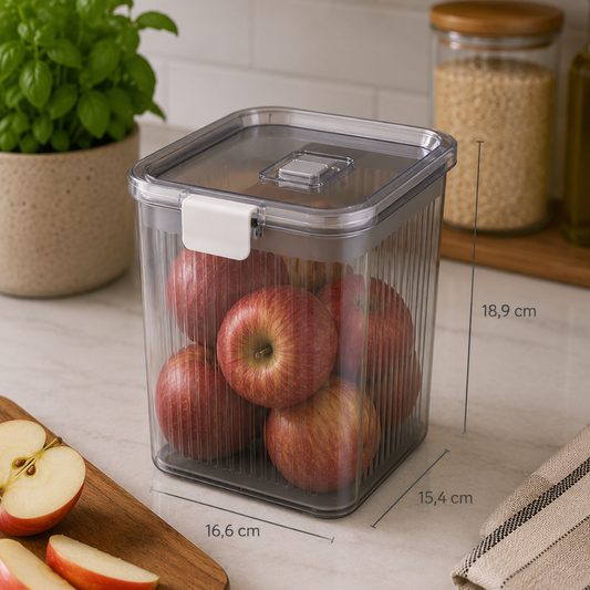 Pote Hermético Slim Multiuso Cinza 3 Litros
