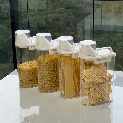 Kit 4 Potes Herméticos com Copo Medidor 2,5 Litros Ela Decora