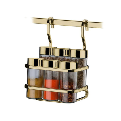 Porta Temperos e Condimentos Para Barra Dourado