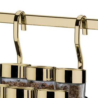 Porta Temperos e Condimentos Para Barra Dourado