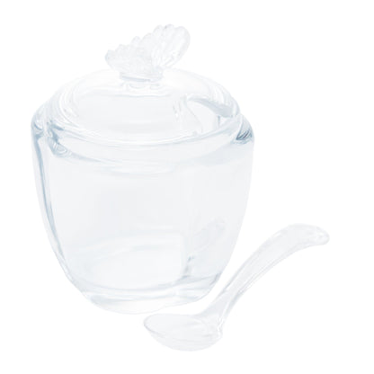 Açucareiro de Vidro com Colher Butterfly 11cm
