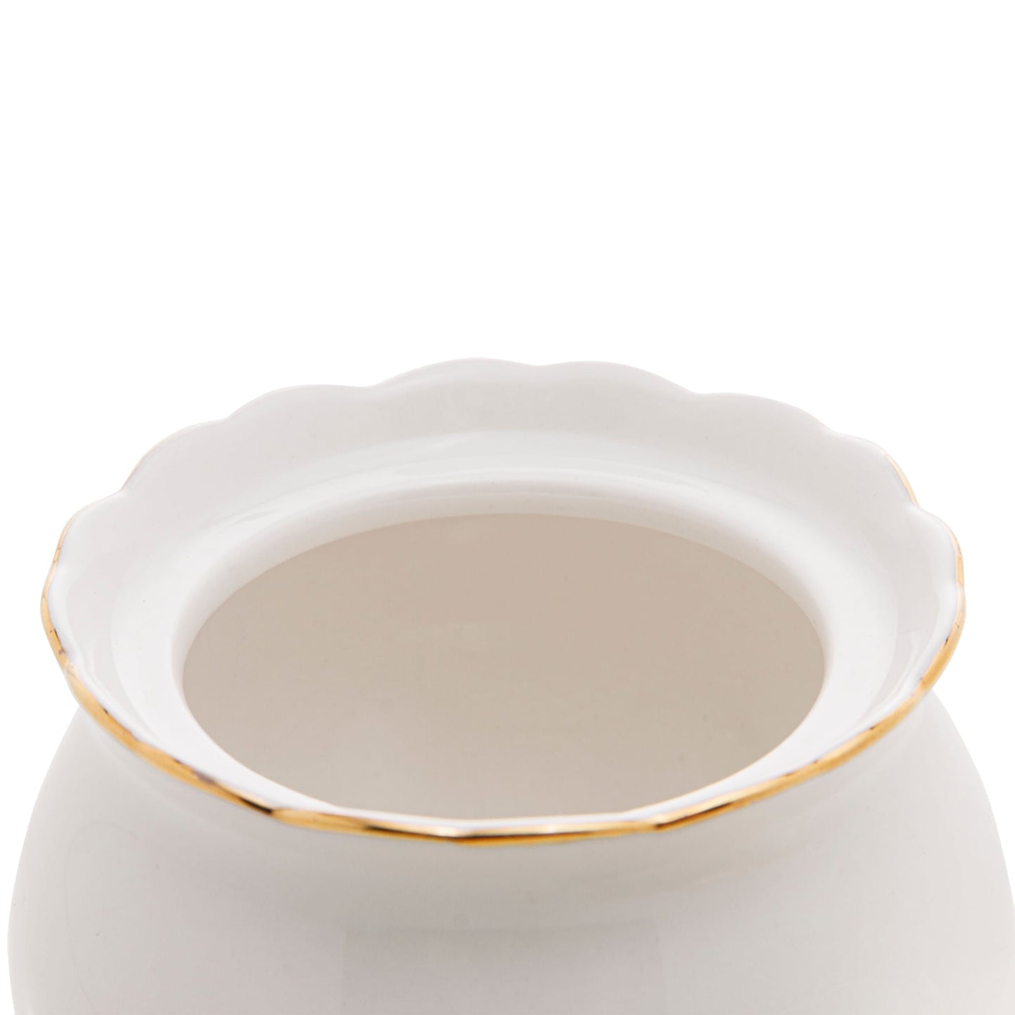 Açucareiro em Porcelana Luxo Birds Rosa Branco 300ml