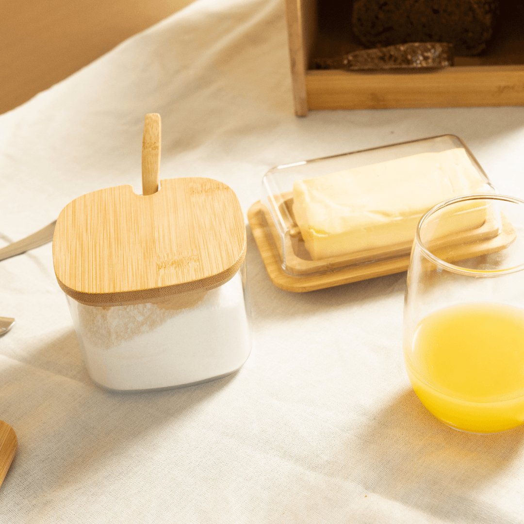 Açucareiro Sense com Tampa e Colher de Bambu 200ml