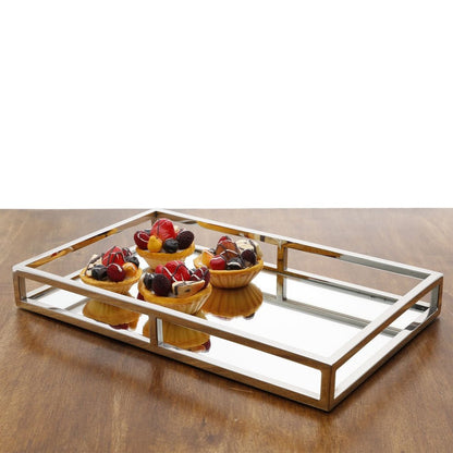 Bandeja Aço Inox com Espelho 41cm