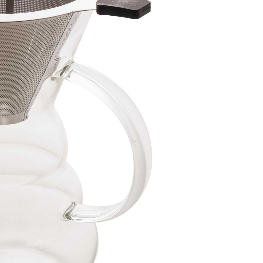 Cafeteira de Vidro com Filtro em Aço Inox 500ml