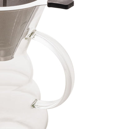 Cafeteira de Vidro com Filtro em Aço Inox 500ml