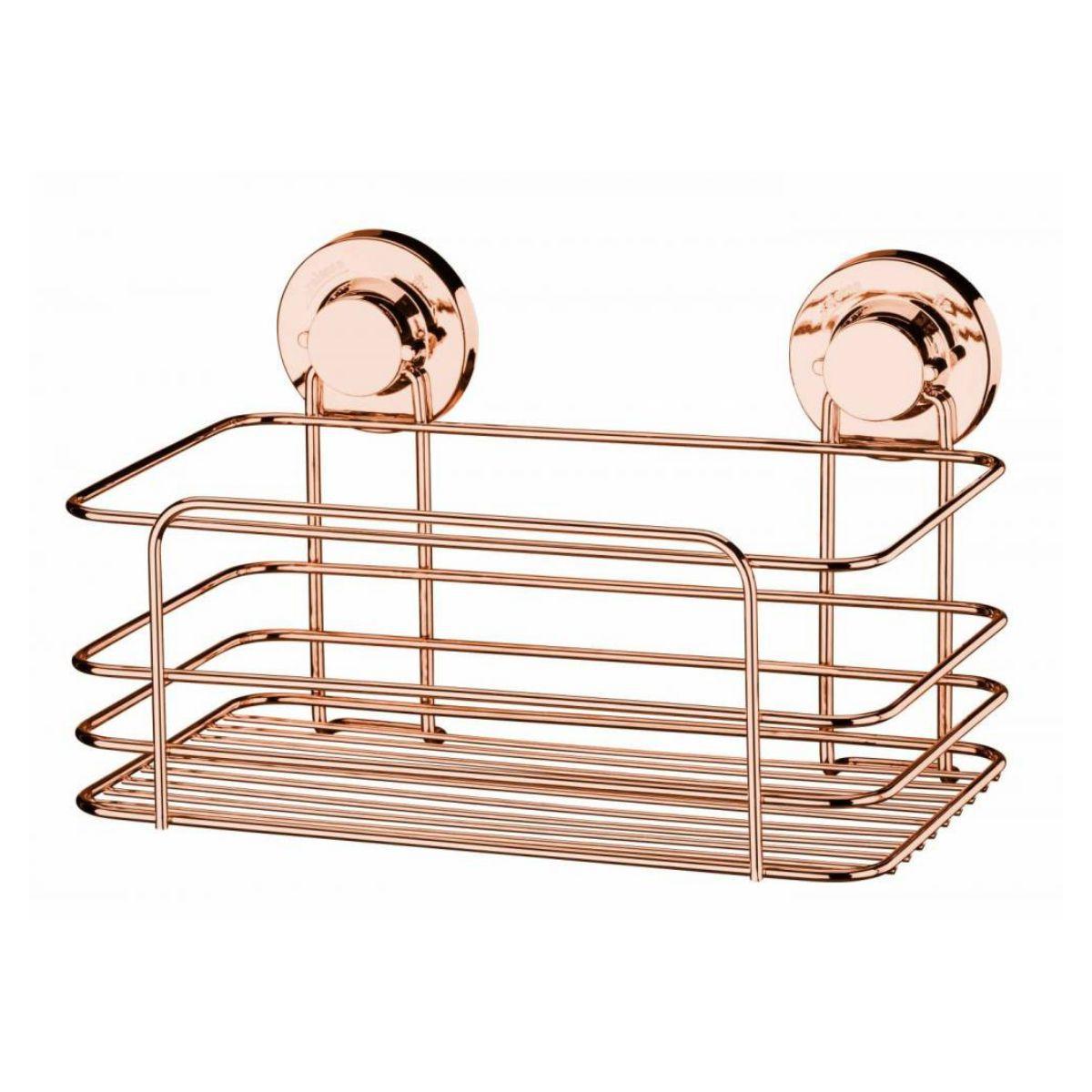 Cesto Multiuso com Ventosas Rose Gold Luxo