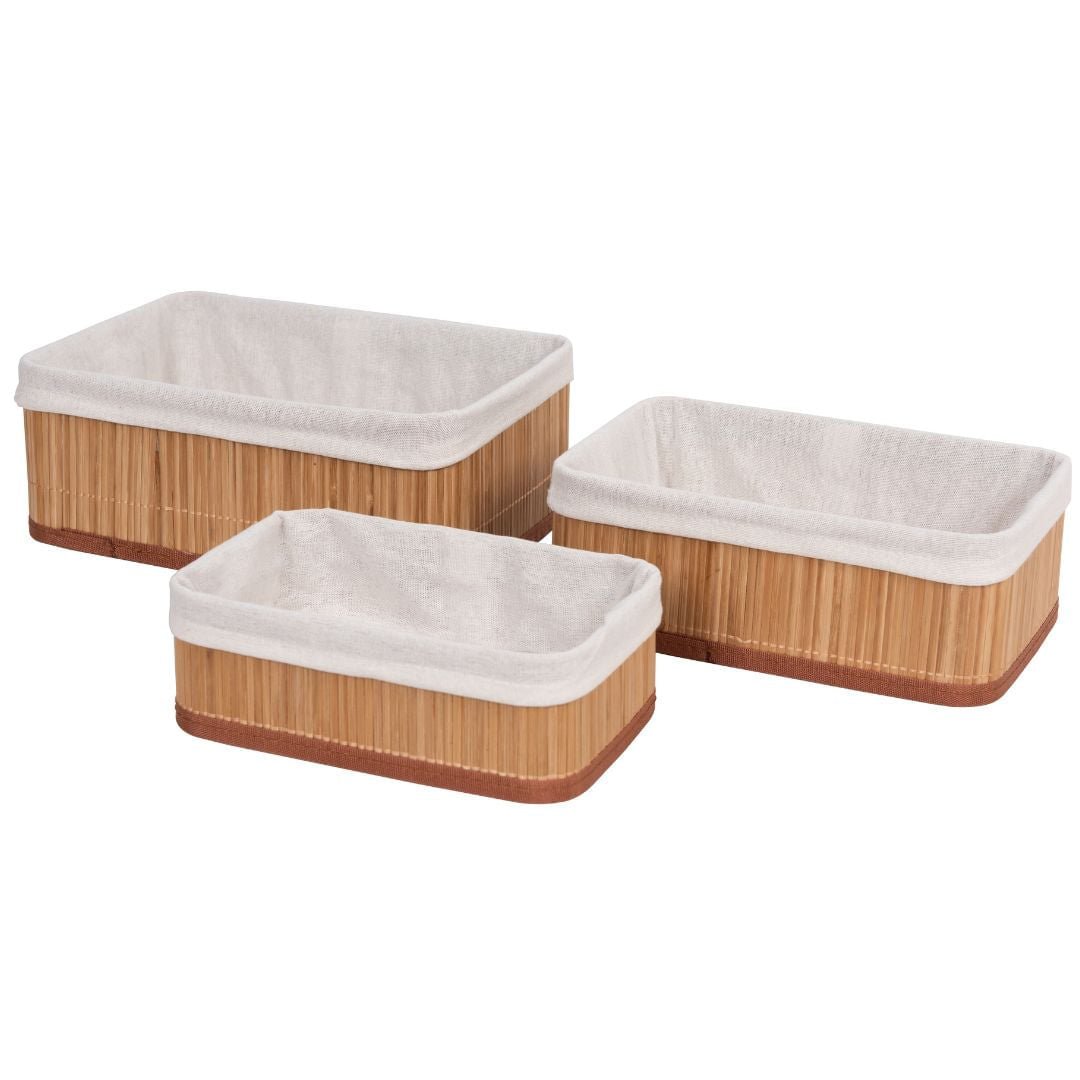 Cesto Organizador de Bambu 33cm