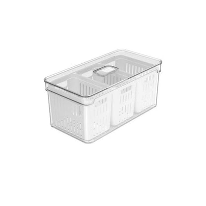 Organizador com Cesto Triplo Clear Fresh Branco 5 Litros