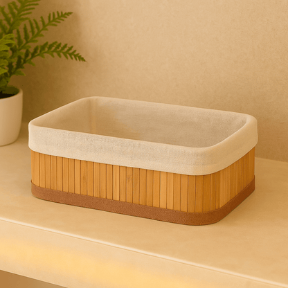 Cesto Organizador de Bambu 29cm