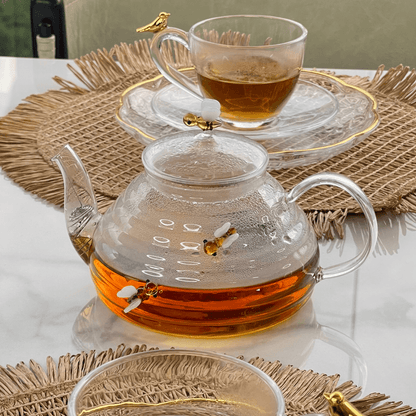 Chaleira de Vidro com Filtro Lovely bee Abelha 650ml