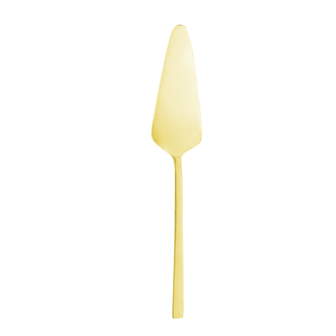 Conjunto de 7 Peças Firenze com Espátula para Bolo e 6 Garfos de Sobremesa Dourado