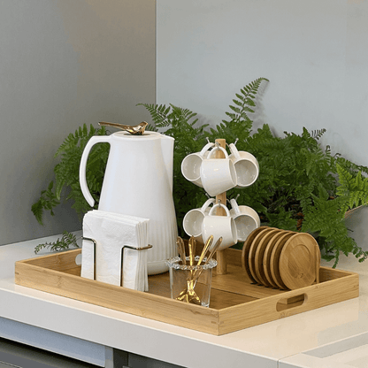 Conjunto de Xicaras para Café com Pires e Suporte Oasis 7 Peças