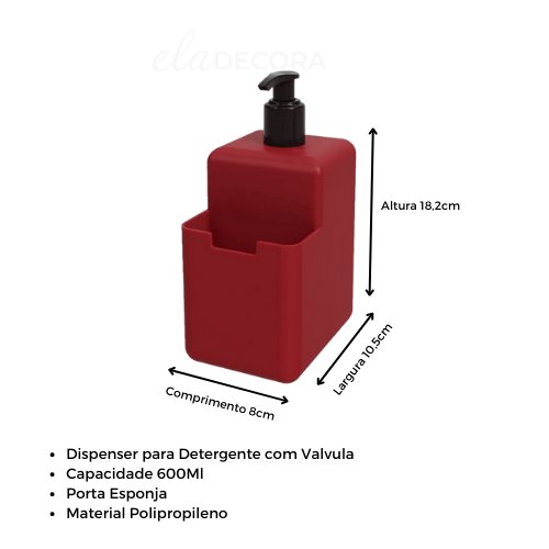 Conjunto Organizador de Pia Vermelho