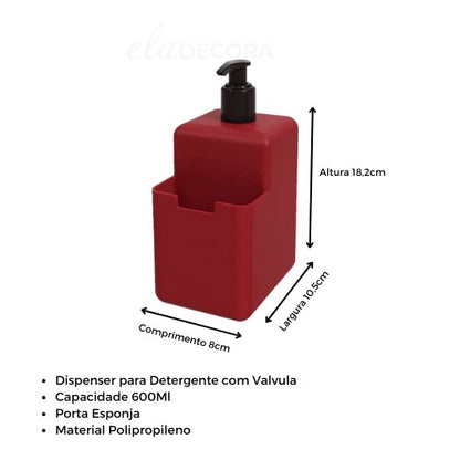 Conjunto Organizador de Pia Vermelho