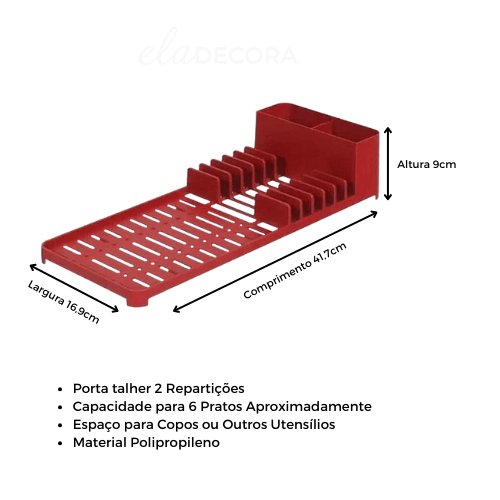 Conjunto Organizador de Pia Vermelho
