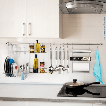 Cook Home 10 - Barra Pendurar Cozinha Cromado