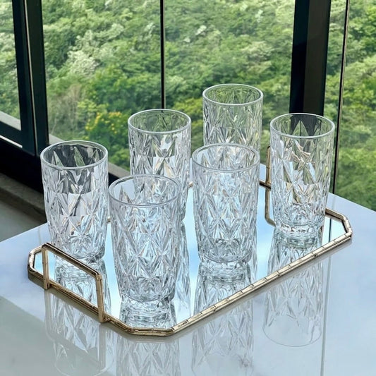 Jogo 6 Copos Altos Diamond 340ml