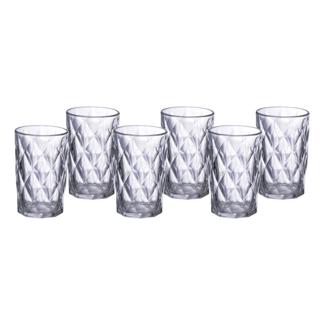 Jogo 6 Copos Altos Diamond 340ml