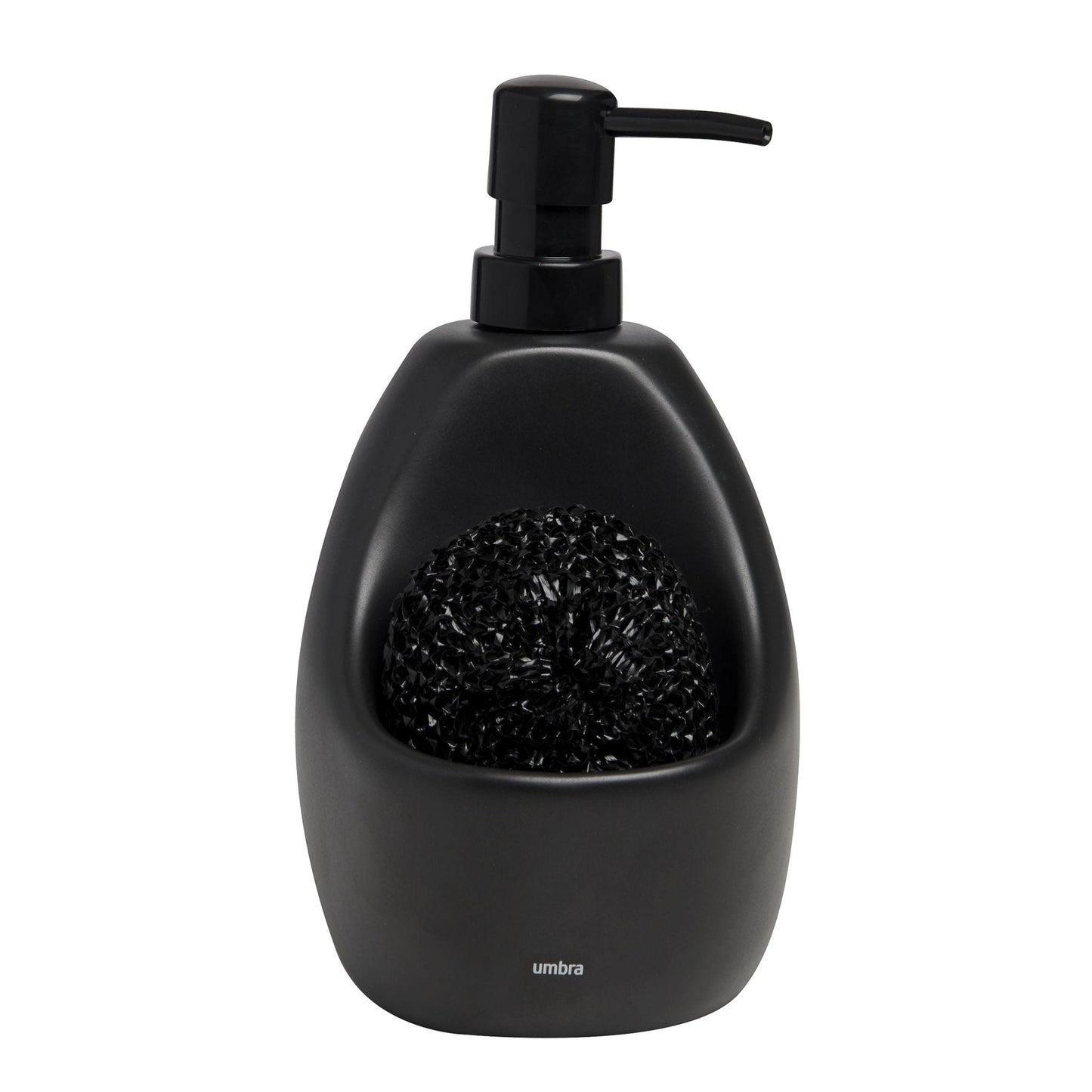 Dispenser Porta Detergente com Esponja Joey Cerâmica Preto 591ml
