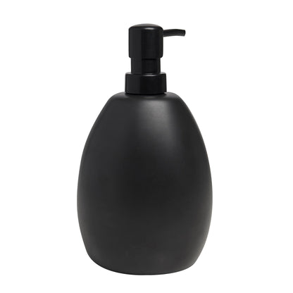 Dispenser Porta Detergente com Esponja Joey Cerâmica Preto 591ml