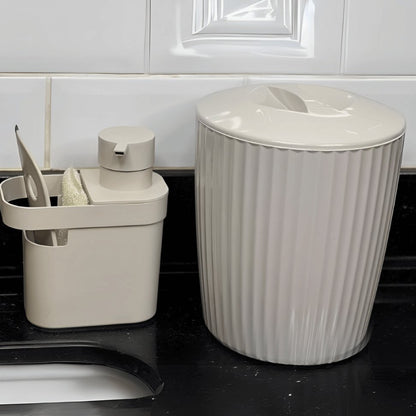 Dispenser Porta Detergente e Organizador Trium Bege 650ml