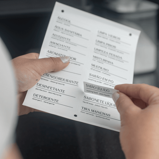 Etiquetas Organizadoras para Lavanderia Branca