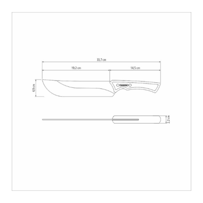 Faca de Carne Churrasco em Aço Inox Black 33,7cm Tramontina