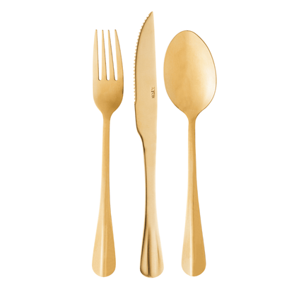 Faqueiro 6 Peças Positano Aço Inox Dourado