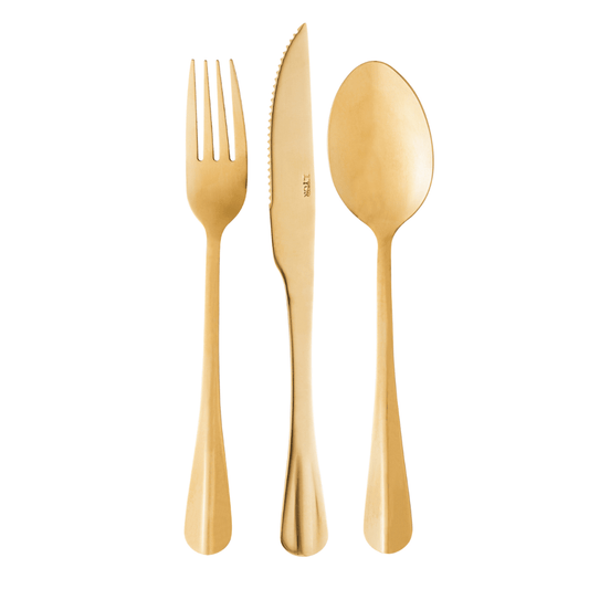 Faqueiro 6 Peças Positano Aço Inox Dourado