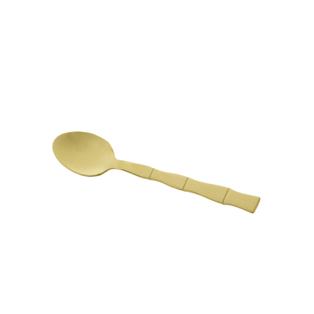 Faqueiro Elegant Estilo Bambu em Aço Inox Champanhe 16 Peças
