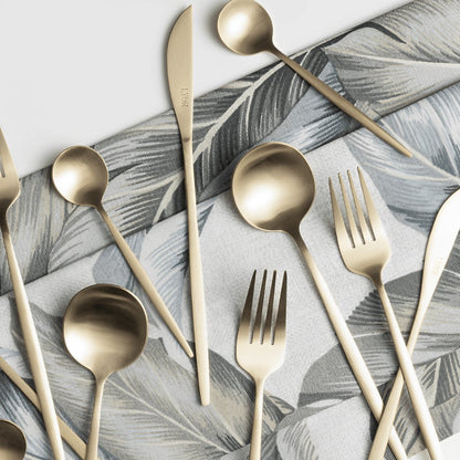 Faqueiro Opera em Aço Inox Champanhe 16 Peças